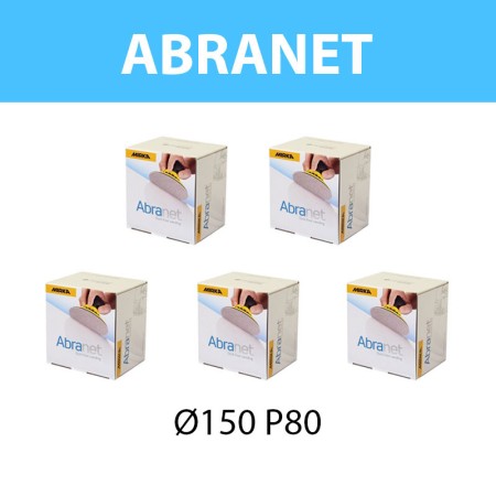 Pack de 250 disques abrasif Abranet Ø 150 mm P80 MIRKA