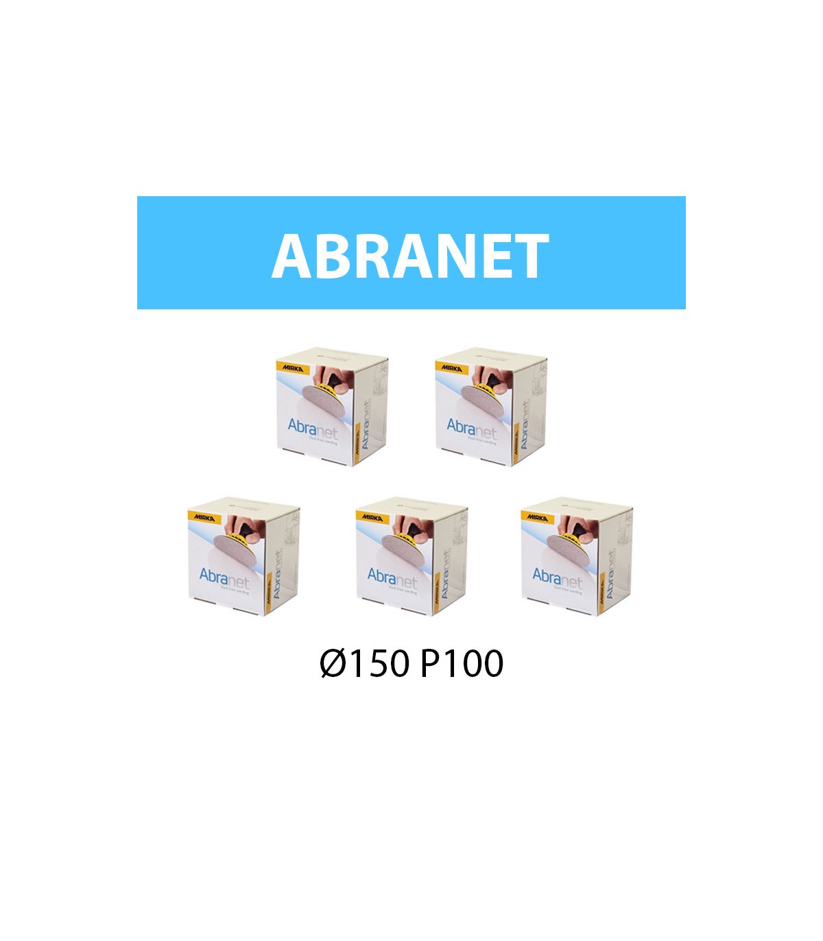 Pack de 250 disques abrasif Abranet Ø 150 mm P100 MIRKA