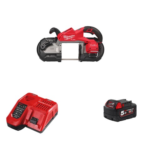 Scie à ruban 18V M18 FBS127 + 1 batterie 18V 5 Ah + 1 chargeur M12-18FC MILWAUKEE