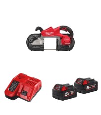 Scie à ruban 18V M18 FBS127 + 2 batteries 18V 5 Ah + 1 chargeur M12-18FC MILWAUKEE