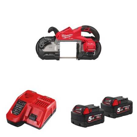 Scie à ruban 18V M18 FBS127 + 2 batteries 18V 5 Ah + 1 chargeur M12-18FC MILWAUKEE
