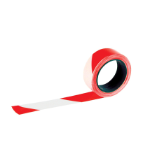 Ruban de signalisation "Rubaplast" Rouge/Blanc 100MX50MM TALIAPLAST