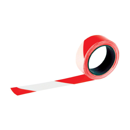 Ruban de signalisation "Rubaplast" Rouge/Blanc 100MX50MM TALIAPLAST