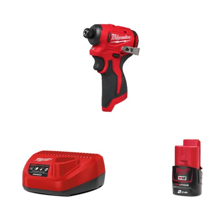 Visseuse à chocs 12V M12 BLIDRC + 1 batterie 18V 2 Ah + 1 chargeur C12C MILWAUKEE