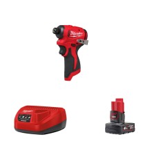 Visseuse à chocs 12V M12 BLIDRC + 1 batterie 18V 4 Ah + 1 chargeur C12C MILWAUKEE