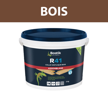 Colle à bois vinylique "R41" 5kg BOSTIK