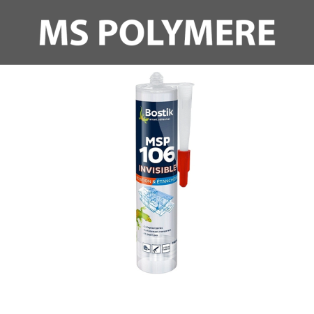 Mastic-colle polymère "MSP106" Transparent 290ml BOSTIK