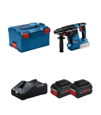 Perforateur 18V SDS Plus GBH 18V-24 C + 2 batteries Procore 18V 8 Ah + 1 chargeur GAL 18V-160 BOSCH