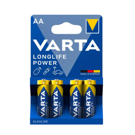 4 Piles alcalines AA/LR6 LONGLIFE POWER 1,5V VARTA