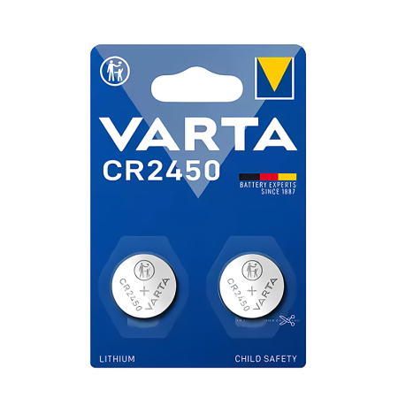 2 Piles bouton lithium CR2450 3V VARTA