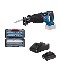 Pack Scie sabre GSA 18V-28 + Coffret de 20 lames pour bois et métal BOSCH