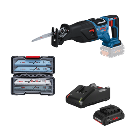 Pack Scie sabre GSA 18V-28 + Coffret de 20 lames pour bois et métal BOSCH