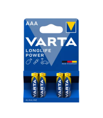 4 Piles alcalines AAA/LR03 LONGLIFE POWER 1,5V VARTA