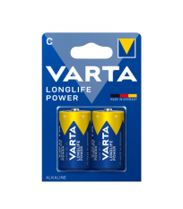 2 Piles alcalines C/LR14 LONGLIFE POWER 1,5V VARTA