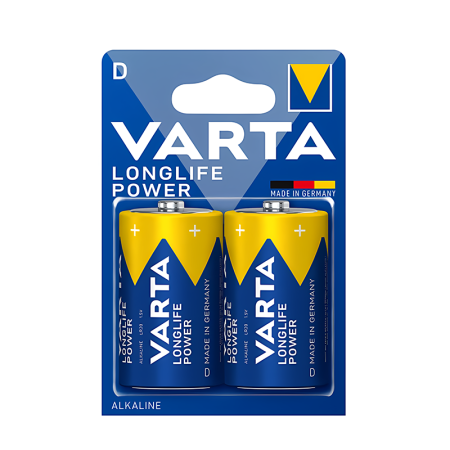 2 Piles alcalines D/LR20 LONGLIFE POWER 1,5V VARTA