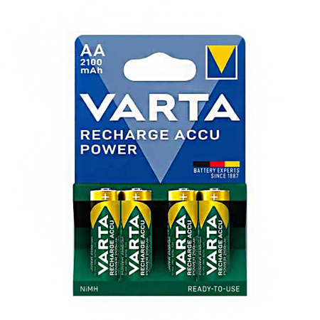 4 Piles Recharge Accu Power AA/HR6 2100 mAh VARTA