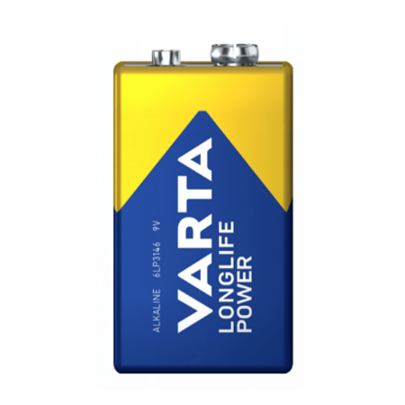2 Piles alcalines 9V/6LR61 LONGLIFE POWER 9V VARTA