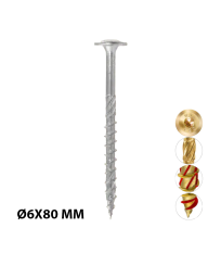 Boite de 100 Vis à tête rondelle TX Ø6x80 mm KLIMAS
