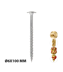 Boite de 100 Vis à tête rondelle TX Ø6x100 mm KLIMAS