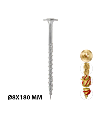 Boite de 50 Vis à tête rondelle TX Ø8x180 mm KLIMAS
