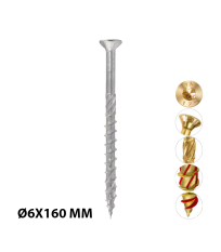 Boite de 100 Vis à tête fraisée TX Ø6x160 mm KLIMAS