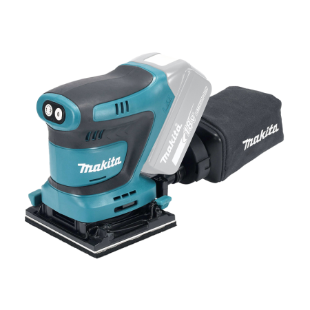 Ponceuse vibrante 18V DBO480Z + 2 batteries BL1850B 18V 5 Ah + chargeur rapide DC18RC MAKITA