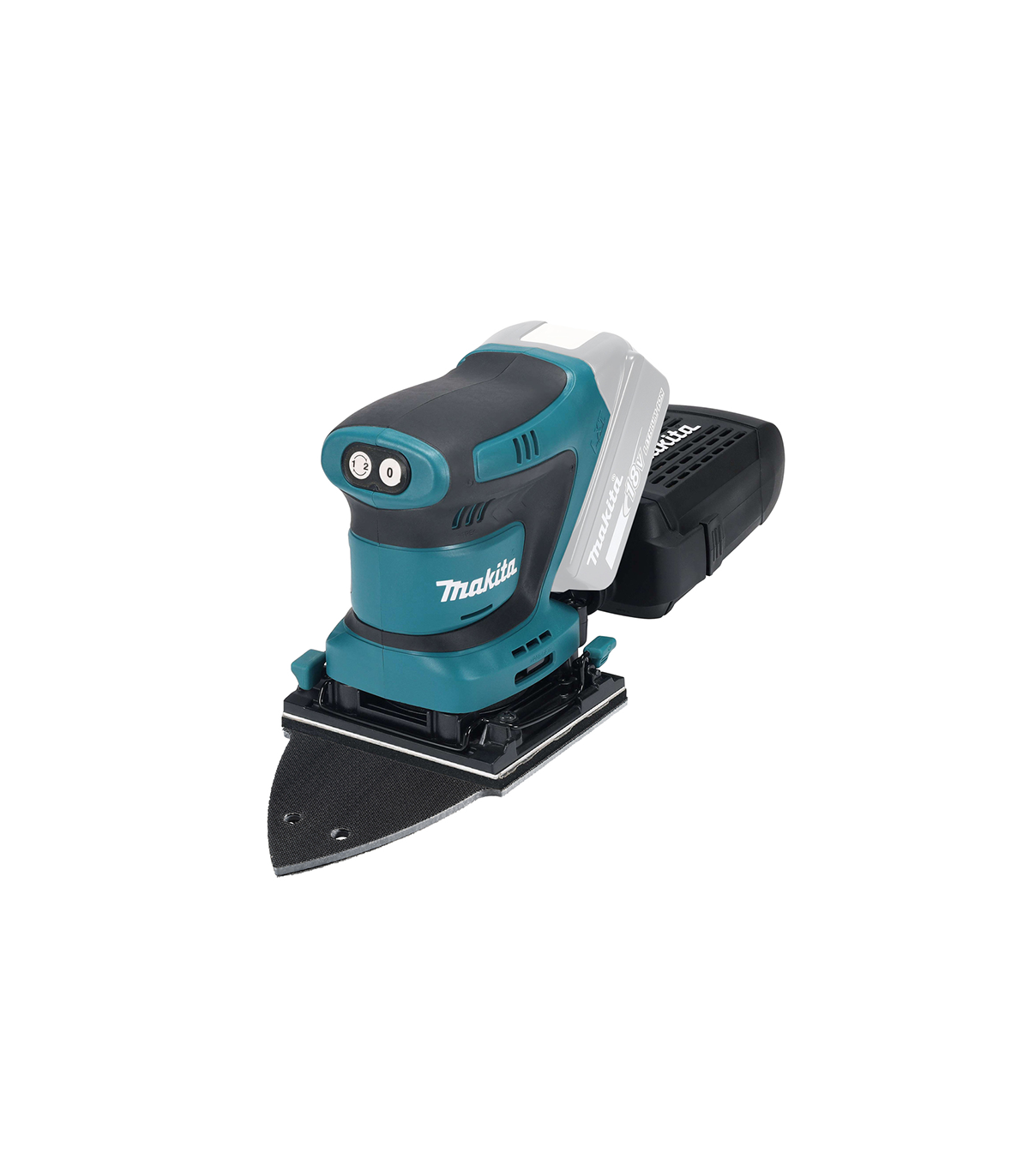 Ponceuse vibrante 18V DBO480Z + 1 batterie BL1850B 18V 5 Ah + chargeur rapide DC18RC MAKITA