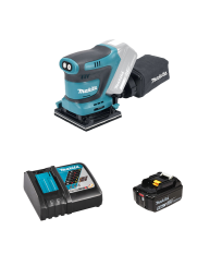 Ponceuse vibrante 18V DBO480Z + 1 batterie BL1850B 18V 5 Ah + chargeur rapide DC18RC MAKITA