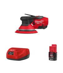 Ponceuse excentrique Ø150mm 12V M12 FROS5-0 + 1 batterie 12V 2 Ah + 1 chargeur C12C MILWAUKEE