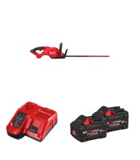 Taille haie 18V M18 FHET60G2-0 + 2 batteries Forge 18V 8 Ah + 1 Chargeur M12-18FC MILWAUKEE