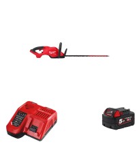 Taille haie 18V M18 FHET60G2-0 + 1 batterie 18V 5 Ah + 1 Chargeur M12-18FC MILWAUKEE