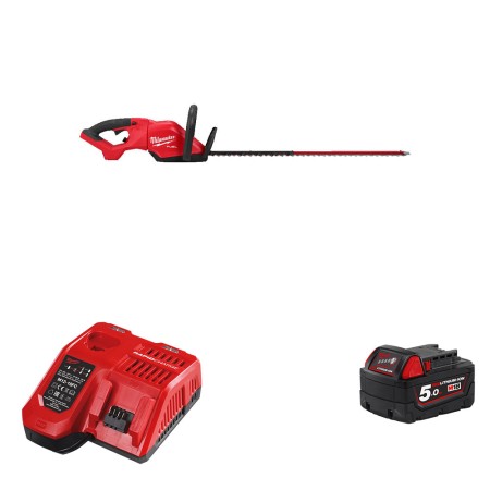 Taille haie 18V M18 FHET75G2-0 + 1 batterie 18V 5 Ah + 1 Chargeur M12-18FC MILWAUKEE