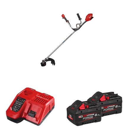 Débroussailleuse 18V M18 FBCU-0 + 2 batteries Forge 18V 8 Ah + 1 chargeur M12-18FC MILWAUKEE