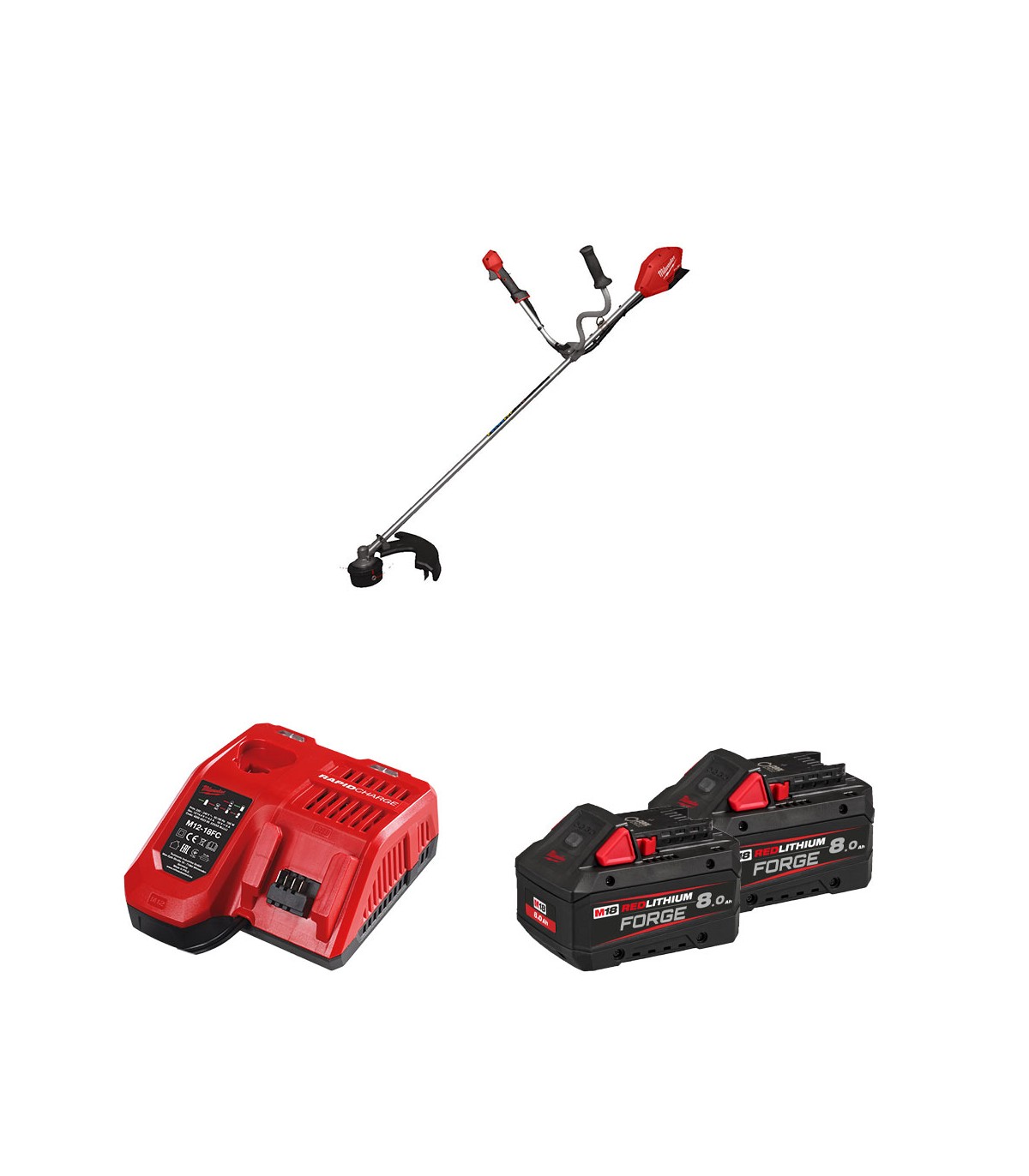Débroussailleuse 18V M18 FBCU-0 + 2 batteries Forge 18V 8 Ah + 1 chargeur M12-18FC MILWAUKEE