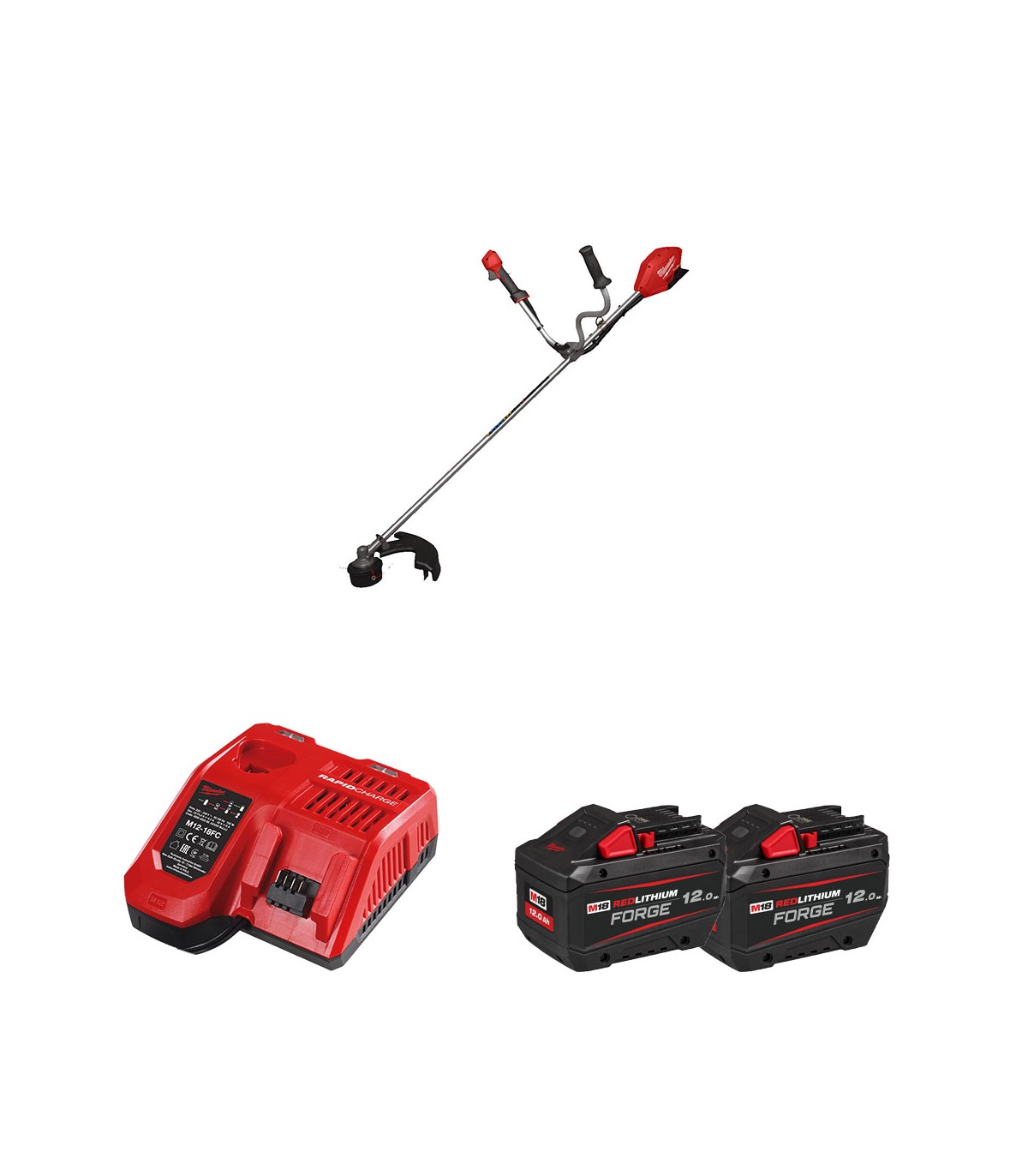 Débroussailleuse 18V M18 FBCU-0 + 2 batteries Forge 18V 12 Ah + 1 chargeur M12-18FC MILWAUKEE