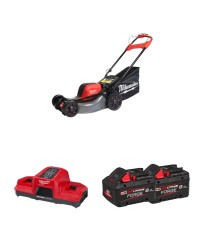 Tondeuse M18 F2LM46-802 + 2 batteries Forge 18V 8 Ah + chargeur double M18 DBSC MILWAUKEE