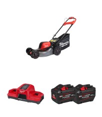 Tondeuse M18 F2LM46-0 + 2 batteries Forge 18V 12 Ah + chargeur double M18 DBSC MILWAUKEE