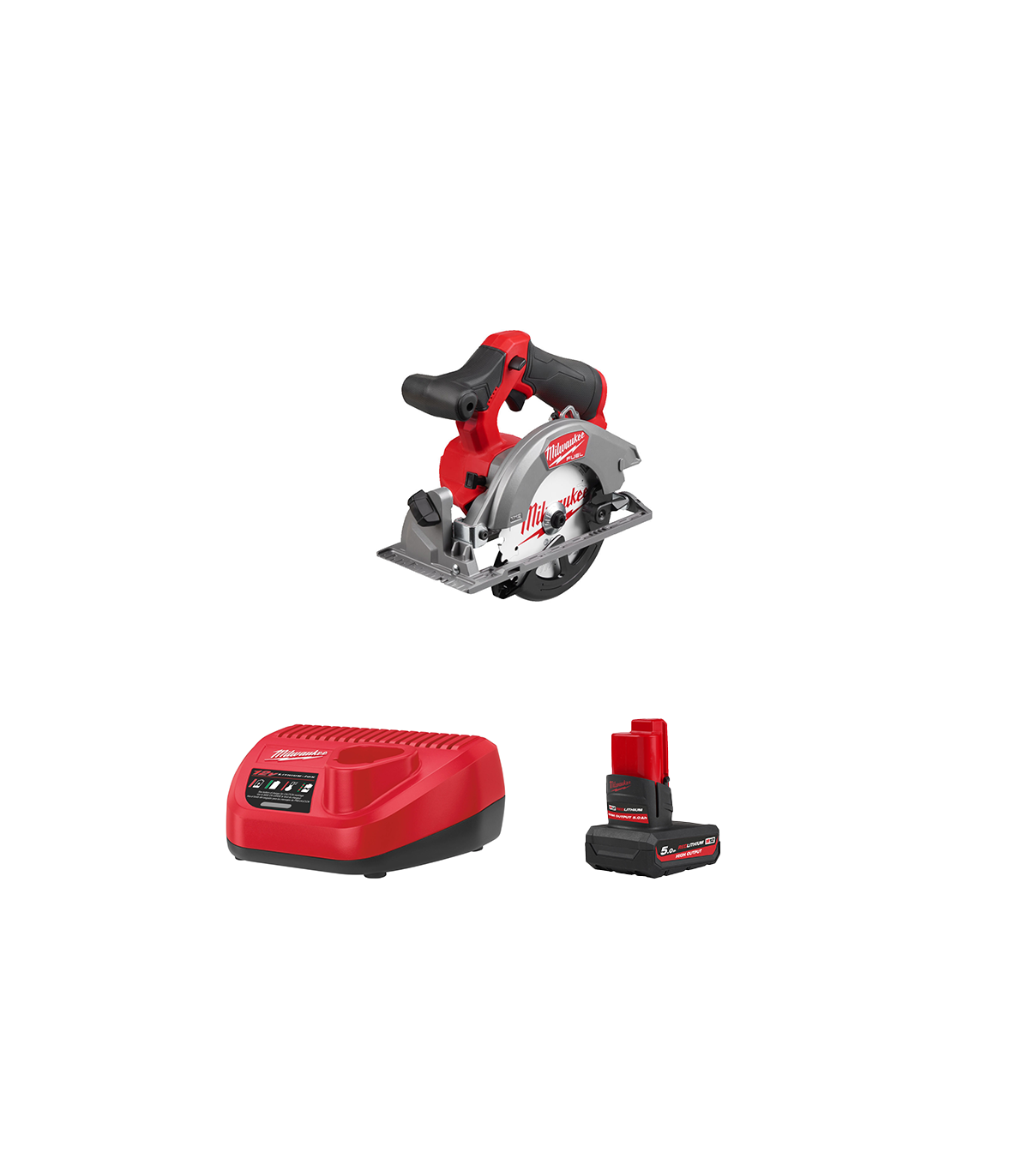Scie circulaire Ø140 mm 12V M12 FCS442-0 + 1 batterie HB 5 Ah 12 V + chargeur C12C MILWAUKEE