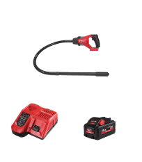 Aiguille vibrante 18V M18 FCVN12-551 1,2m + 1 batterie HB 5,5 Ah + Chargeur M12-18 FC MILWAUKEE