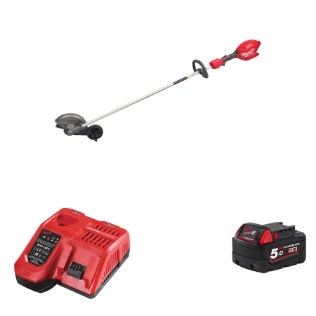 Dresse bordures 18V M18 FEDG + 1 batterie 18V 5Ah + 1 chargeur M12-18FC MILWAUKEE