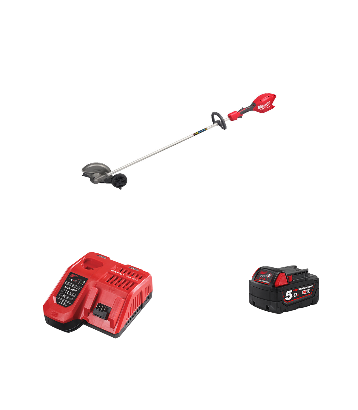 Dresse bordures 18V M18 FEDG + 1 batterie 18V 5Ah + 1 chargeur M12-18FC MILWAUKEE