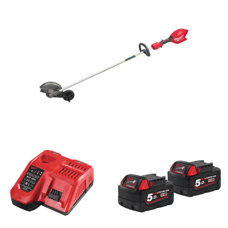 Dresse bordures 18V M18 FEDG + 2 batteries 18V 5Ah + 1 chargeur M12-18FC MILWAUKEE