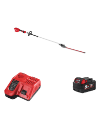 Taille haie sur perche 18V M18 FHETE27-0 + 1 batterie 18V 5 Ah + 1 chargeur M12-18FC MILWAUKEE