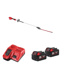 Taille haie sur perche 18V M18 FHETE27-0 + 2 batteries 18V 5 Ah + 1 chargeur M12-18FC MILWAUKEE