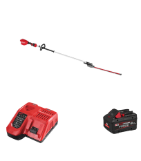 Taille haie sur perche 18V M18 FHETE27-0 + 1 batterie Forge 18V 8 Ah + 1 chargeur M12-18FC MILWAUKEE