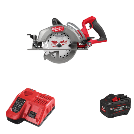 Scie circulaire avec poignée arrière Ø190mm 18V M18 FCSRH662-0 + 1 batterie Forge 18V 12Ah + 1 chargeur M12-18FC MILWAUKE