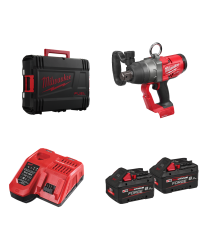 Boulonneuse à chocs 18V M18 ONEFHIWF1-802X + 2 batteries FB 8 Ah + chargeur M12-18 FC MILWAUKEE