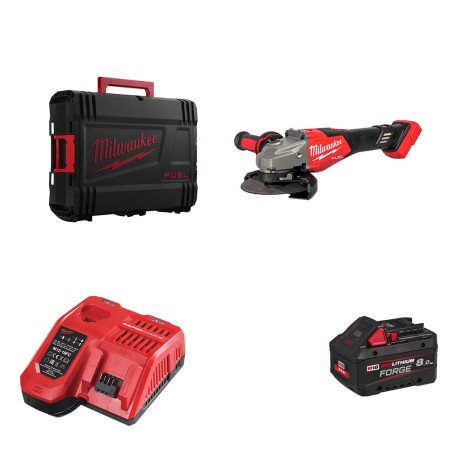 Meuleuse d'angle Ø125 mm M18 FHSAG125XB2-0X + 1 batterie FB 8 Ah + chargeur M12-18 FC MILWAUKEE