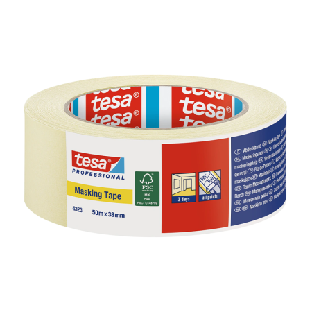 Ruban de masquage "4323" chamois 50M x 38MM TESA