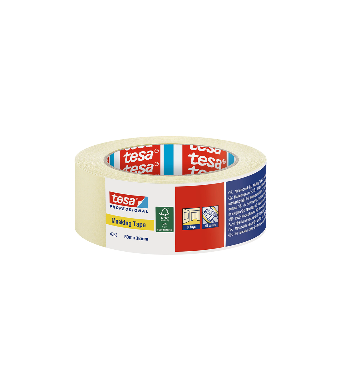 Ruban de masquage "4323" chamois 50M x 38MM TESA